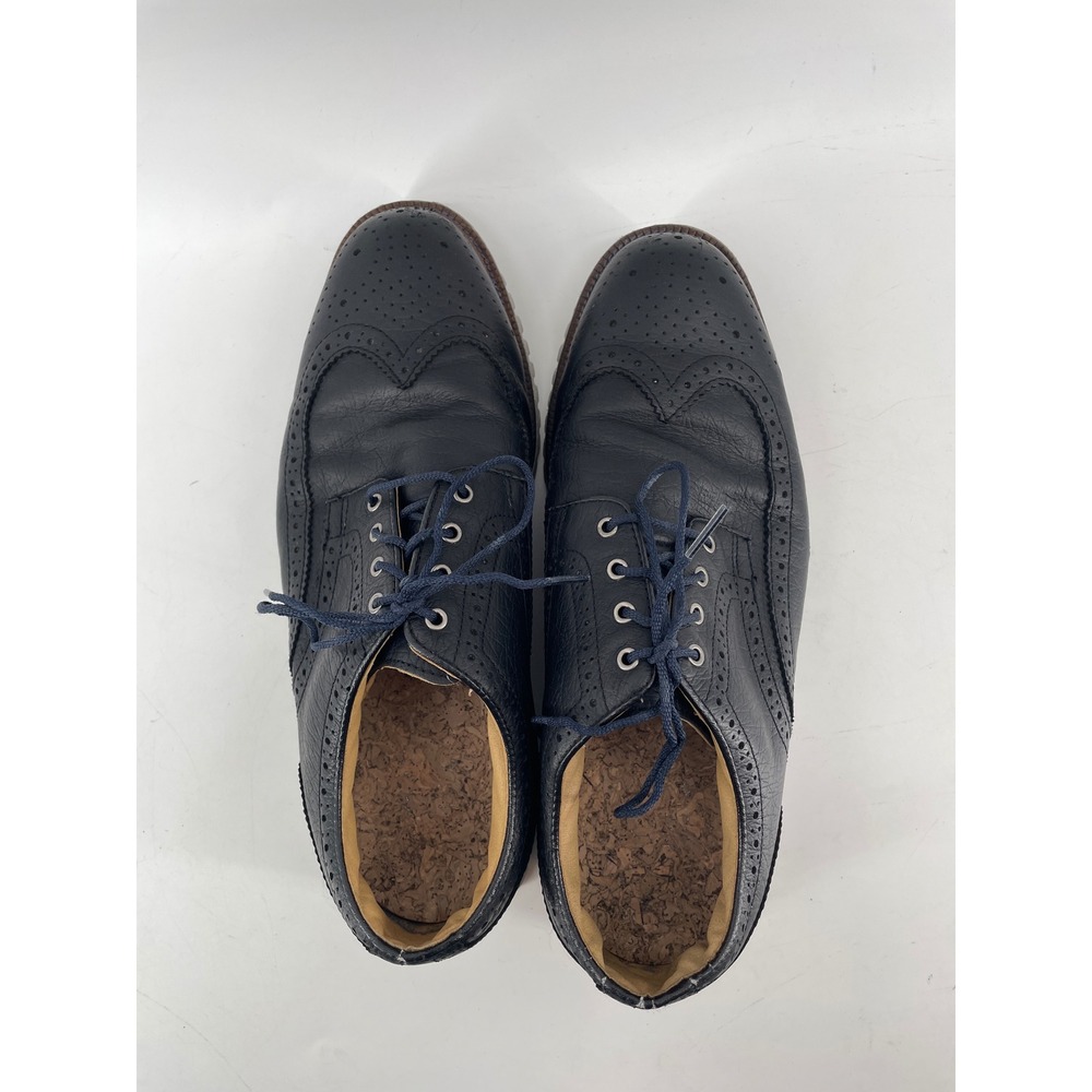 FootJoy Wingtip Oxford Mens 10.5 Wide‎ Black Pebbled Leather Brogue - Picture 5 of 8